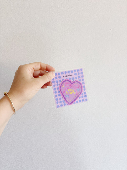 Cutie Patootie Heart Sweet Vinyl Sticker