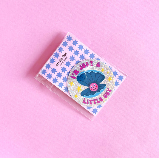 Just A Little Guy Glitter Vinyl Sticker