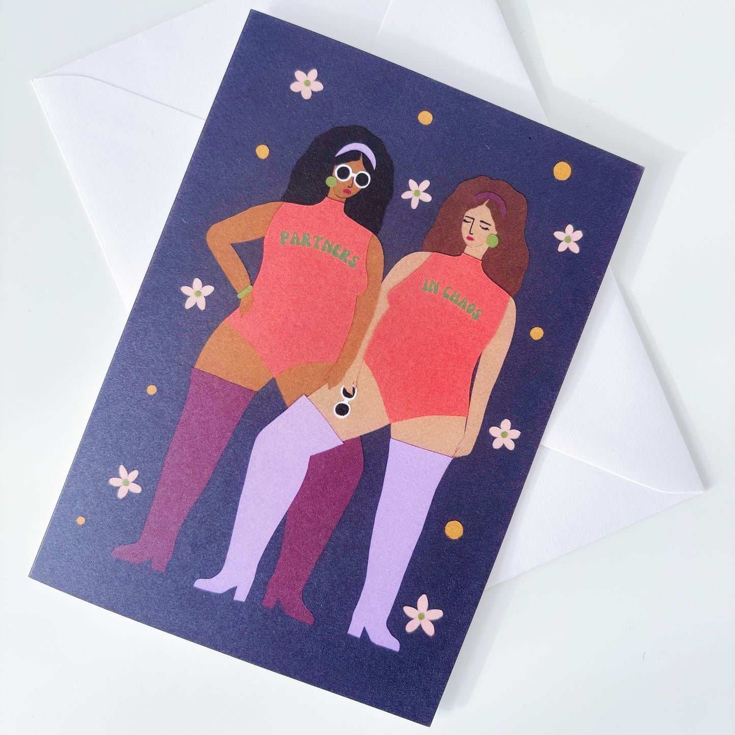 Partners In Chaos Greeting Card Love Friendship