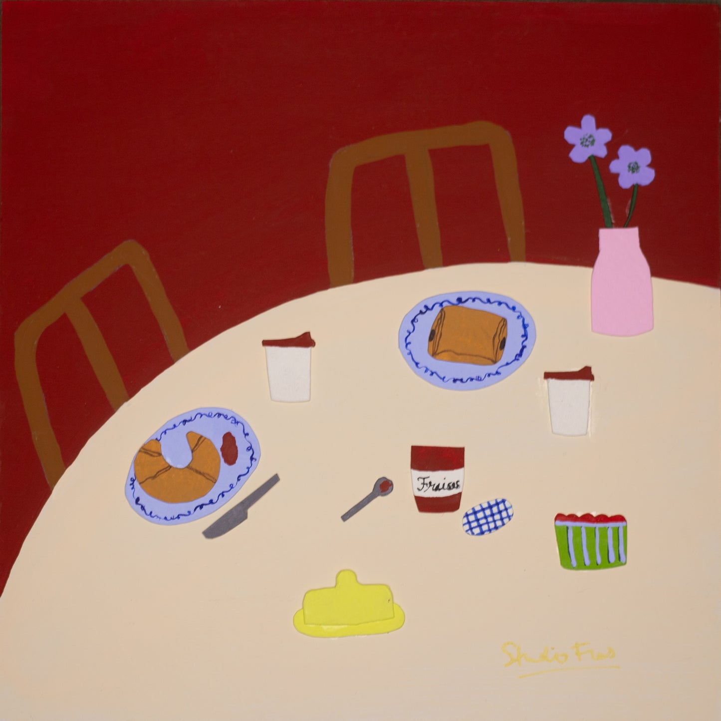 I'll Come Round, What's Your Coffee Order? - Original Painting