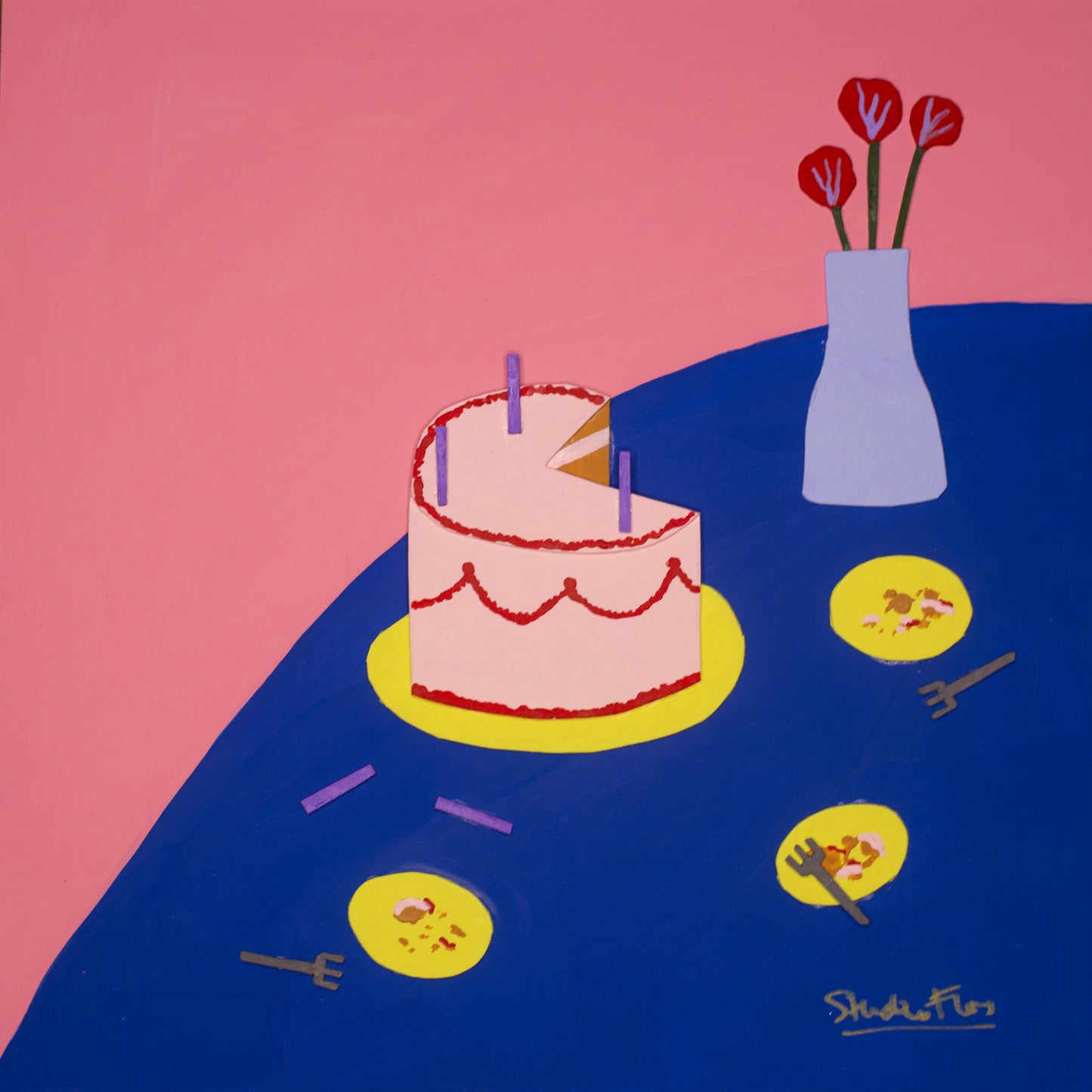 It's Your Birthday, We Have To Have Cake! - Original Painting
