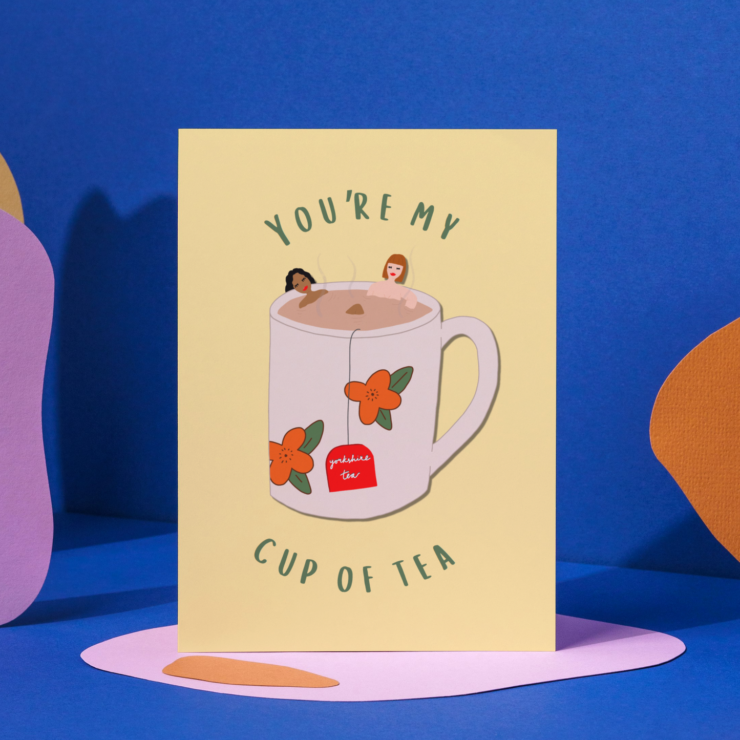 You're My Cup of Tea Greeting Card Love Best Friend LGBTQIA+