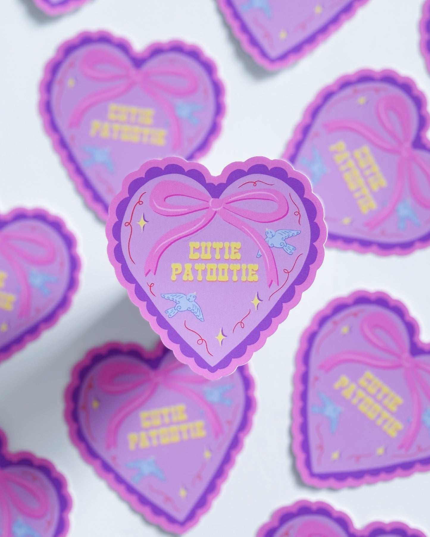 Cutie Patootie Heart Sweet Vinyl Sticker