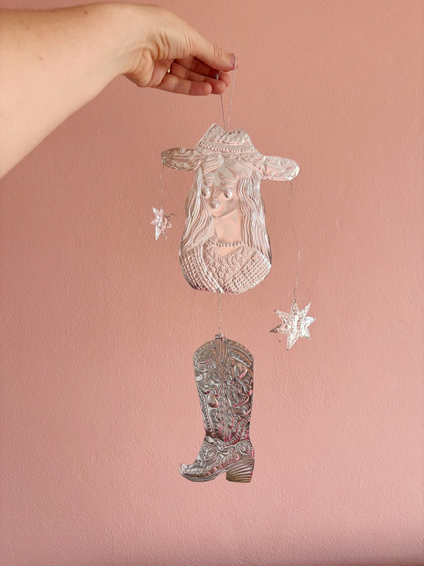 Embossed Silver Foil Wall Hanging - Cowgirl Dreaming