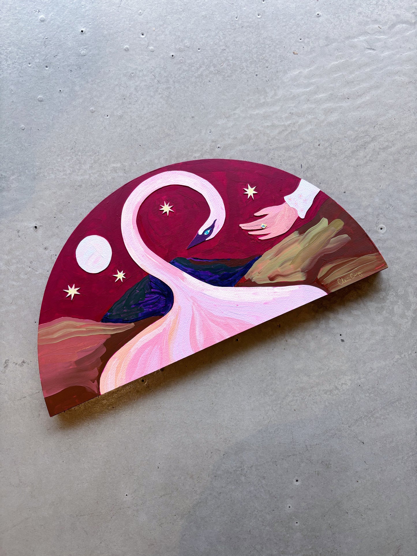 Night Swan Original Painting