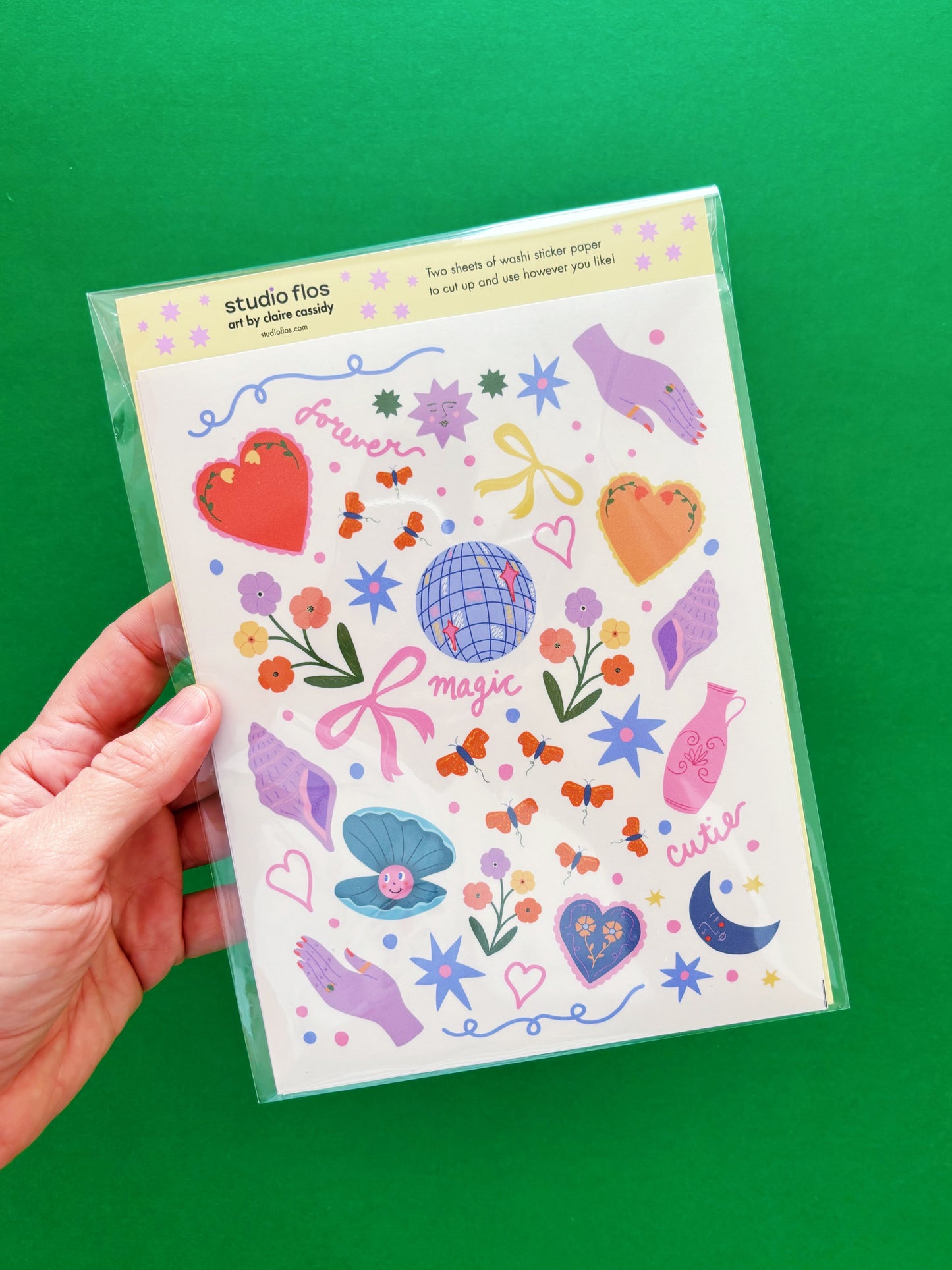 Cute Doodles Snip and Stick Washi Sticker Sheet Pack