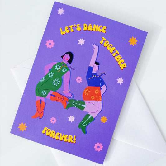 Dance Together Greeting Card Love Best Friend LGBTQIA+