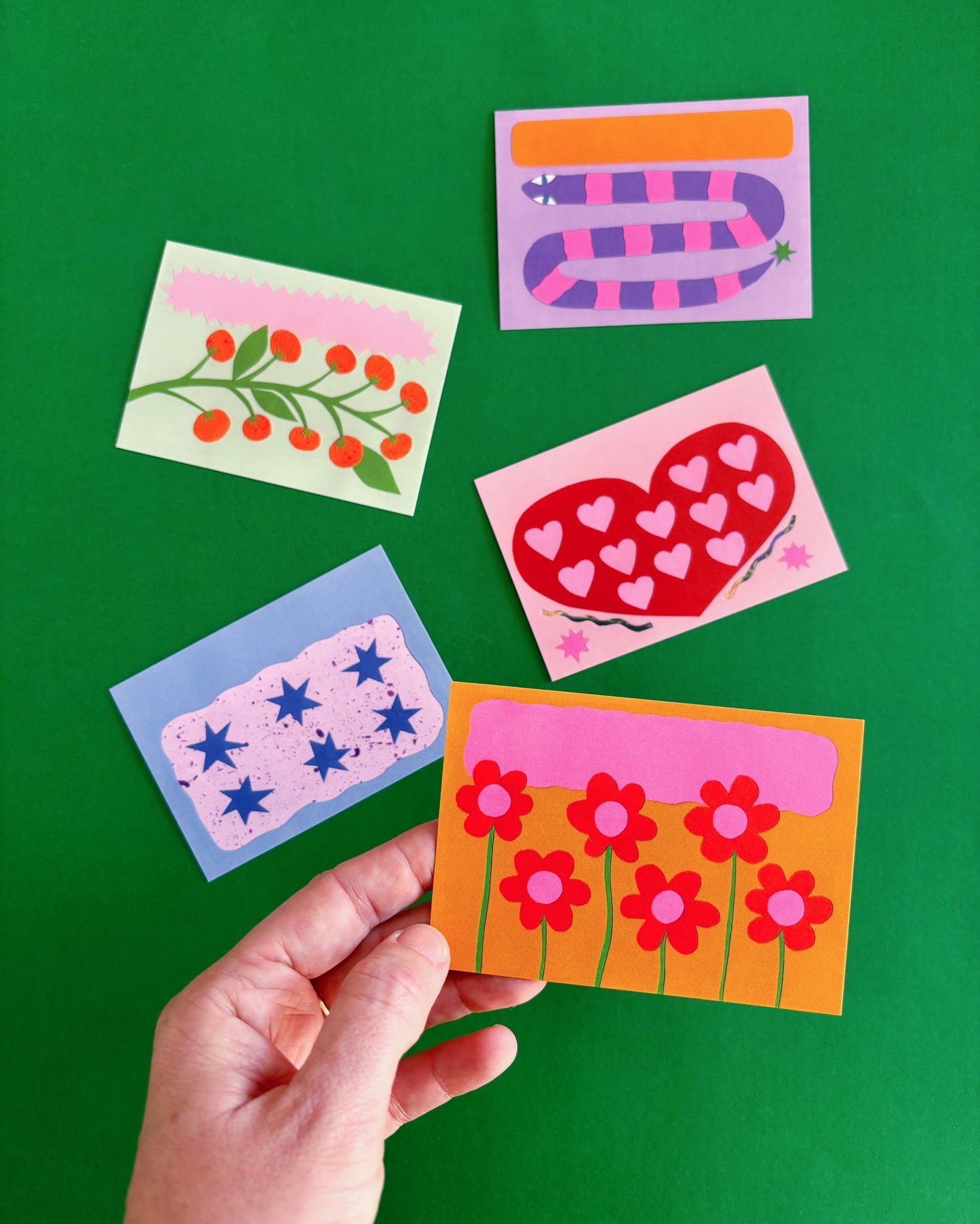 Customisable Illustrated Punch Cards Pack