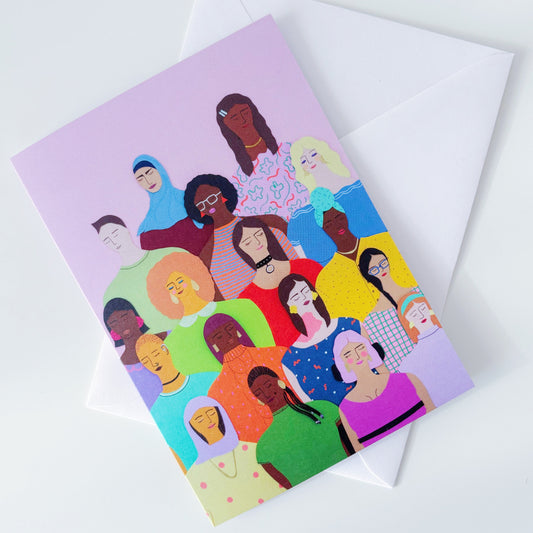 Women and Diversity Greeting Card Friendship Family