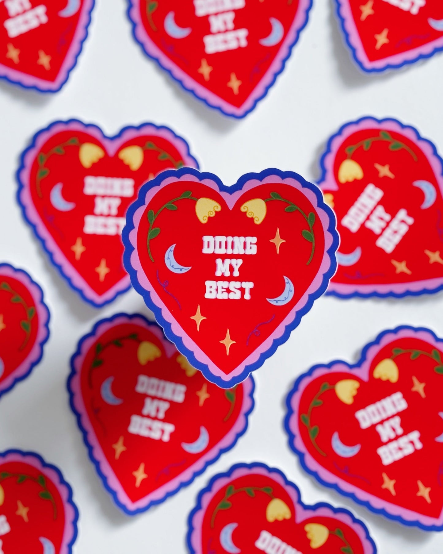 Doing My Best Heart Vinyl Sticker