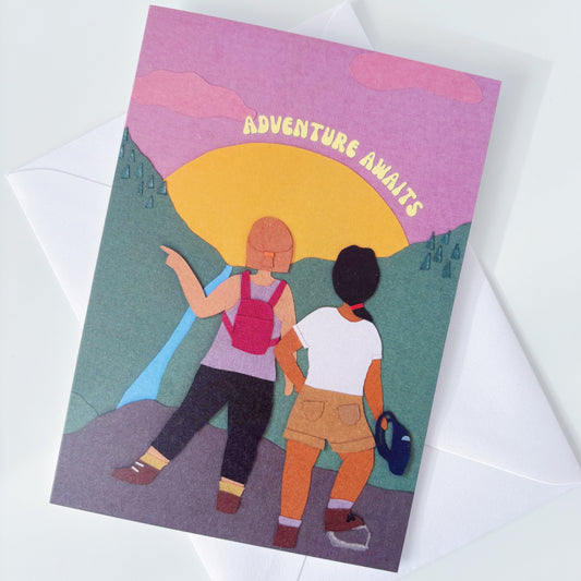 Adventure Awaits Greeting Card Friendship Family