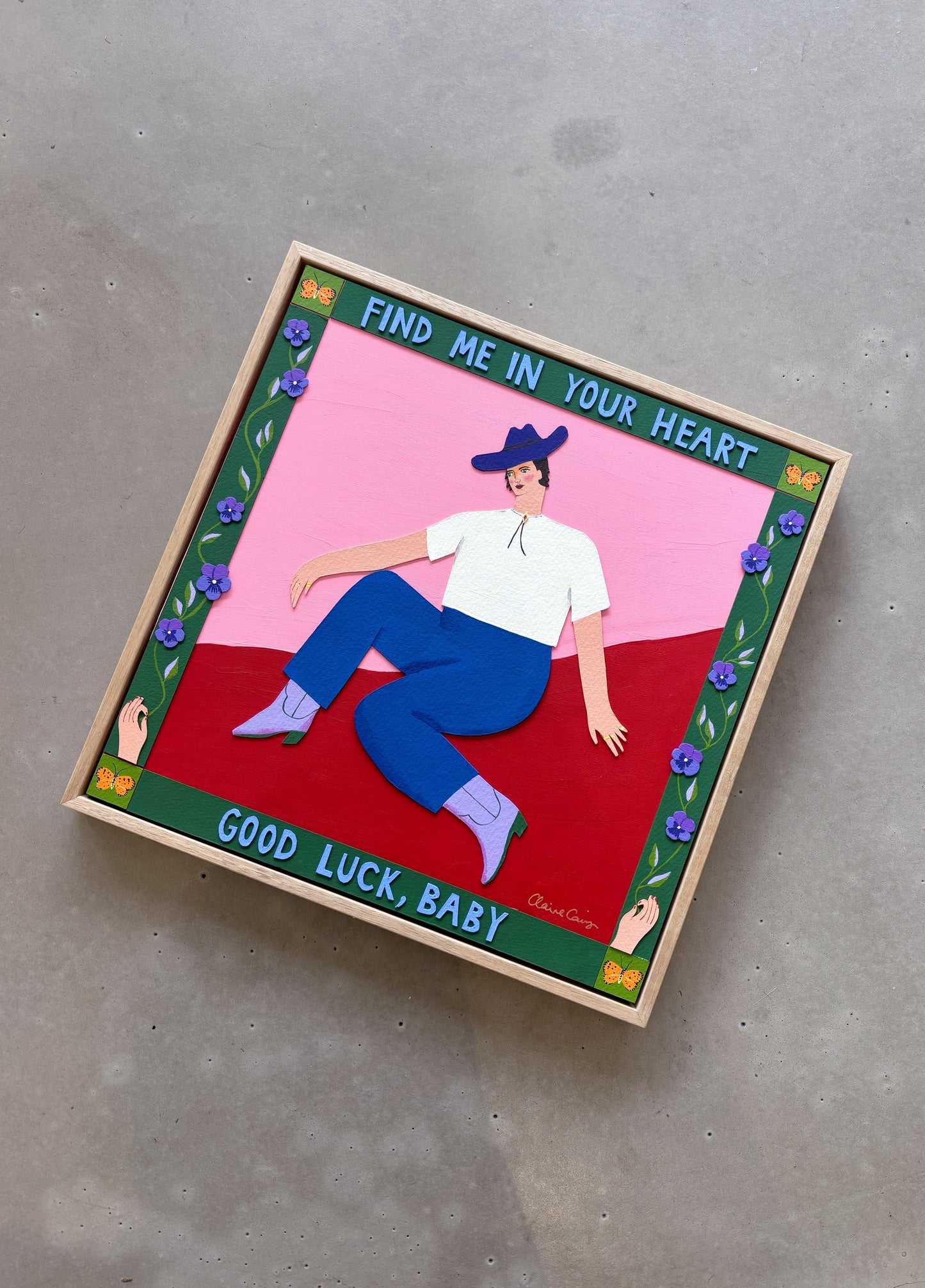 Find Me In Your Heart Original Framed Painting