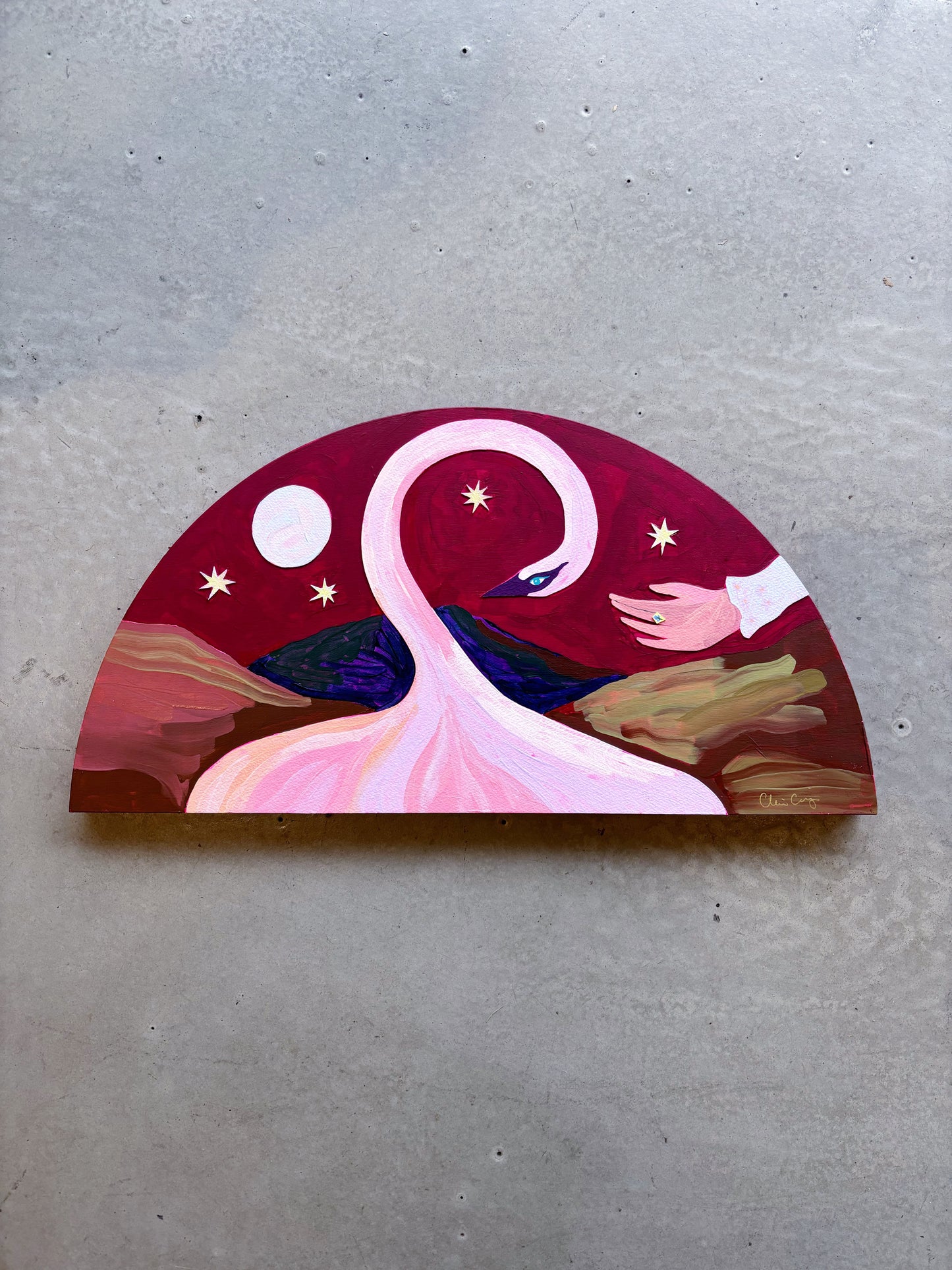 Night Swan Original Painting