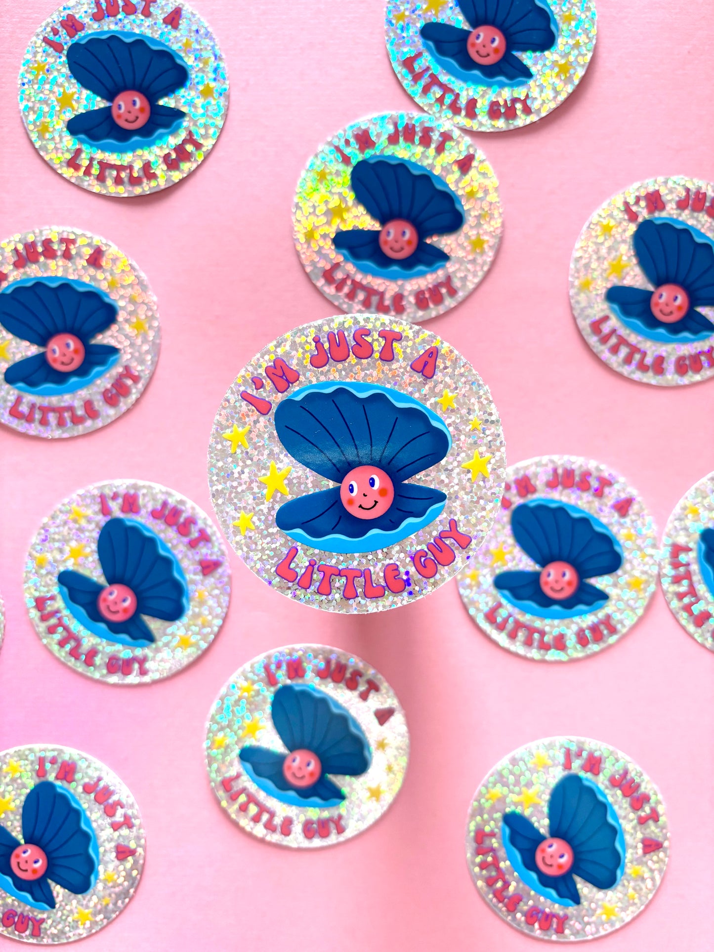 Just A Little Guy Glitter Vinyl Sticker