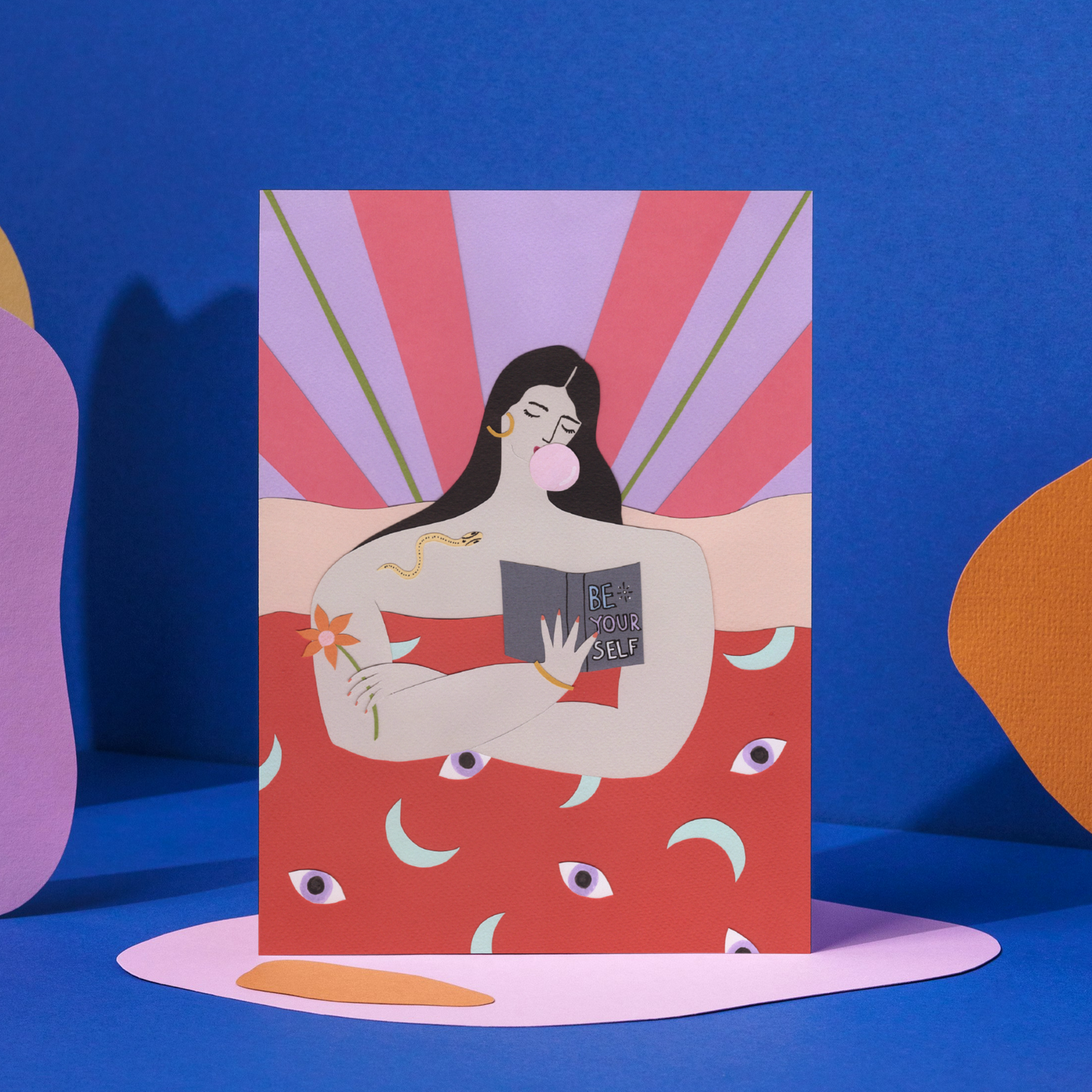 Be Yourself Greeting Card Motivational Good Luck